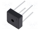 Single-phase bridge rectifier; Urmax: 50V; If: 10A; Ifsm: 135A; THT