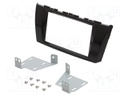 Radio mounting frame; Mitsubishi; 2 DIN; black gloss