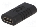 Adapter; USB 3.0; both sides,USB C socket; Colour: black