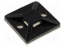 Self-adhesive cable holder; polyamide; UL94V-2; black; FH: 3.1mm