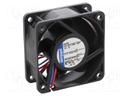 Fan: DC; axial; 60x60x25mm; 56m3/h; 43dBA; ball bearing; 8200rpm