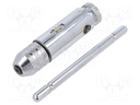 Tap wrench; steel; Grip capac: 1/8"-3/8",M3-M10; 85mm