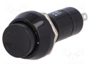 Switch: push-button; Pos: 2; SPST-NO; 1A/250VAC; black; Ø12mm; 20mΩ