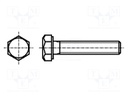 Screw; M4x20; DIN: 933; Head: hexagonal; none; brass