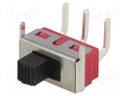 Switch: slide; Pos: 2; SPDT; 3A/250VAC; 6A/28VDC; ON-ON; -20÷85°C