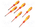 Screwdrivers; Pcs: 6; insulated; 1kVAC; Bit: Phillips,Pozidriv®