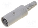 Plug; DIN; female; PIN: 4; Layout: 216°; straight; for cable