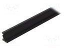 Profiles for LED modules; angular; black; L: 1m; aluminium; 30/60°