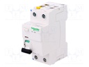 RCD breaker; Inom: 25A; Ires: 30mA; Poles: 2; 400V; Mounting: DIN