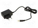 Power supply: switched-mode; plug; 15VDC; 1A; 15W; Out: 5,5/2,1