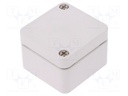 Enclosure: multipurpose; X: 50mm; Y: 52mm; Z: 35mm; TK PC; grey; IP66