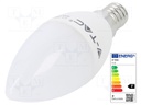 LED lamp; neutral white; E14; 220/240VAC; 600lm; 7W; 200°