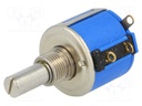 Potentiometer: shaft; multiturn; 100kΩ; 2W; ±5%; 6.35mm; linear