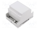 Enclosure: for DIN rail mounting; light grey; No.of mod: 4