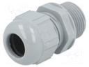 Cable gland; with long thread; M20; Mat: polyamide; dark grey