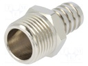 Metal connector; threaded; G 1/2"; Mat: nickel plated brass