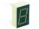 Display: LED; 7-segment; 14.22mm; 0.56"; No.char: 1; yellow; cathode