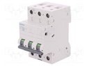 Circuit breaker; 400VAC; Inom: 4A; Poles: 3; DIN; Charact: C; 6kA