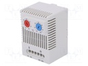 Sensor: thermostat; Contacts: NC + NO; 10A; 250VAC; IP20