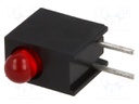 LED; in housing; red; 3mm; No.of diodes: 1; 20mA; Lens: diffused,red