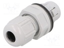 Cable gland; IP68; Mat: polyamide; light grey; push-in