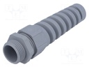 Cable gland; with strain relief; M20; IP68; Mat: polyamide; grey