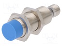 Sensor: inductive; Output conf: NPN / NO; 0÷12mm; 10÷30VDC; M18