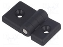 Hinge; Width: 30mm; technopolymer (PA); black; H: 36mm