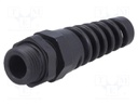 Cable gland; with strain relief; PG9; IP68; Mat: polyamide; black