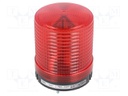 Signaller: lighting; flashing light; red; Series: S80; 24VDC; IP44