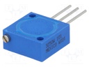 Potentiometer: mounting; vertical,multiturn; 100Ω; 1W; screw,THT