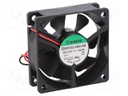 Fan: DC; axial; 12VDC; 60x60x20mm; 39.08m3/h; 34.5dBA; ball bearing