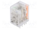 Relay: electromagnetic; DPDT; 24VDC; 10A; max.250VAC; industrial