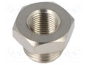 Nipple; reductive; Mat: nickel plated brass; 300°C