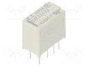 Relay: electromagnetic; DPDT; Ucoil: 12VDC; 0.3A/125VAC; 1A/30VDC