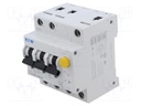 RCBO breaker; Inom: 16A; Ires: 30mA; Poles: 3; 240VAC; IP20; 1÷25mm2