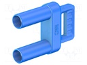 1kVAC; 32A; insulated; Urated: 1kV; blue; 41mm; banana 4mm plug x2