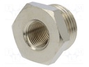 Nipple; reductive; Mat: nickel plated brass; 300°C