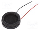 Loudspeaker; miniature,general purpose; 1W; 8Ω; 100÷20000Hz; 16mm