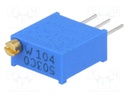 Potentiometer: mounting; multiturn; 100kΩ; 500mW; THT; ±10%; linear