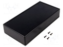 Enclosure: multipurpose; X: 110mm; Y: 220mm; Z: 44mm; 1599; ABS; black