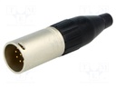 Plug; XLR; male; PIN: 7; straight; for cable; soldering; 133V; 5A