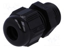 Cable gland; PG9; IP68; Mat: polyamide; black