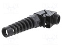 Cable gland; angular,with strain relief; M20; IP68; black