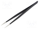 Tweezers; Tip width: 0.2mm; Blade tip shape: sharp; ESD