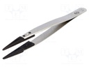 Tweezers; non-magnetic; Tip width: 2mm; Blade tip shape: rounded