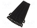 Velcro tie; L: 135mm; W: 12mm; black; 20pcs; Ømax: 33mm