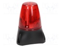 Signaller: lighting; continuous light,blinking light; red; IP65