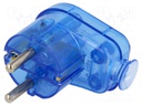 Connector: AC supply; plug; Layout: 2P+PE; blue,transparent; 16A