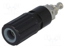 Socket; 4mm banana; 36A; 33VAC; 70VDC; black; soldered; -20÷80°C